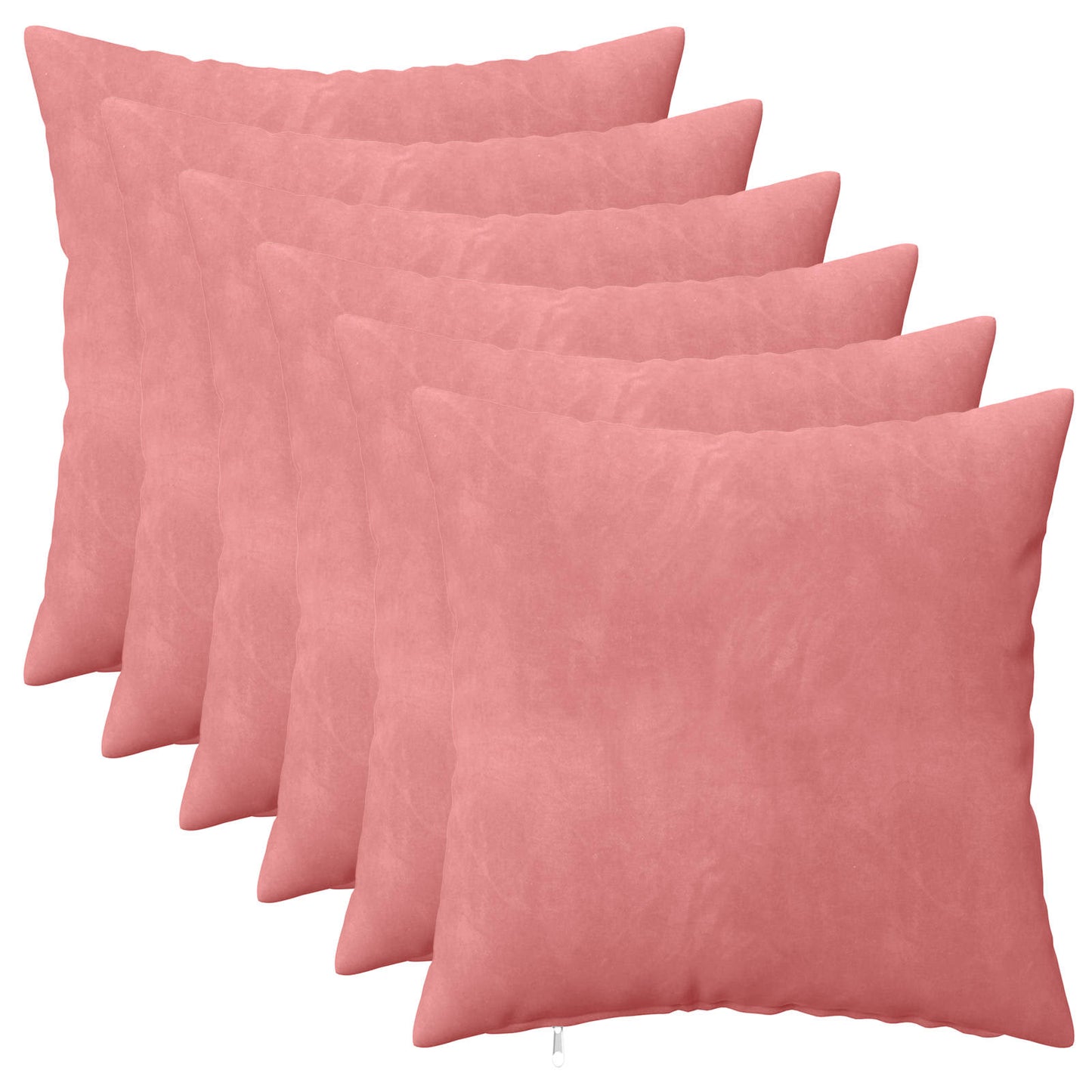 Cushion Cover 6 pcs HEERLEN Pink 50 x 50 cm Velvet