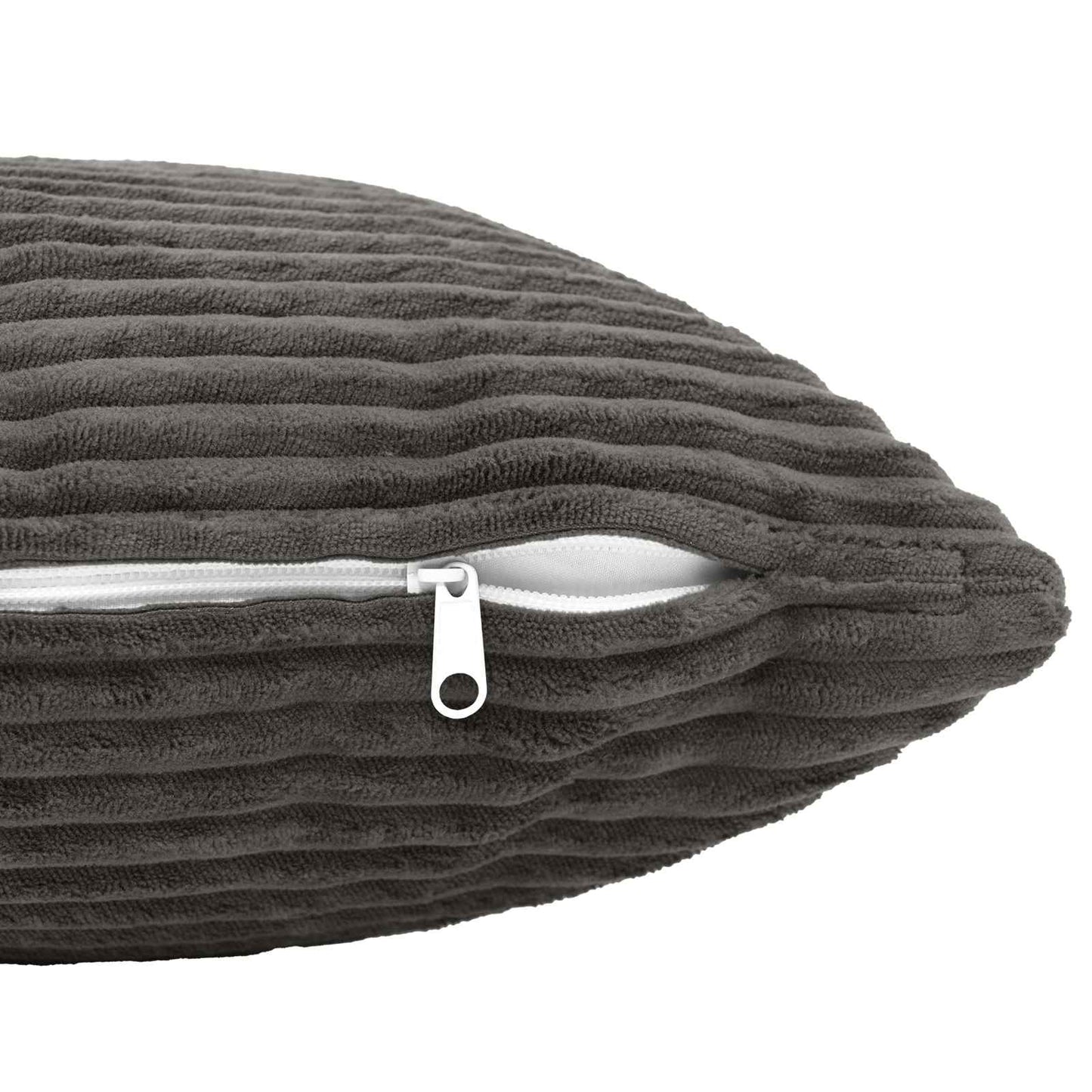 Cushion Cover 6 pcs HEERLEN Dark Grey 50 x 50 cm Corduroy