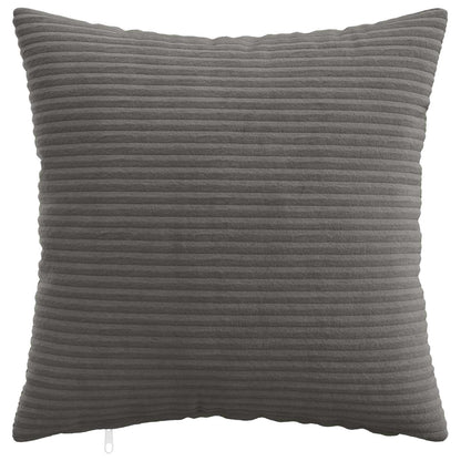 Cushion Cover 6 pcs HEERLEN Dark Grey 50 x 50 cm Corduroy