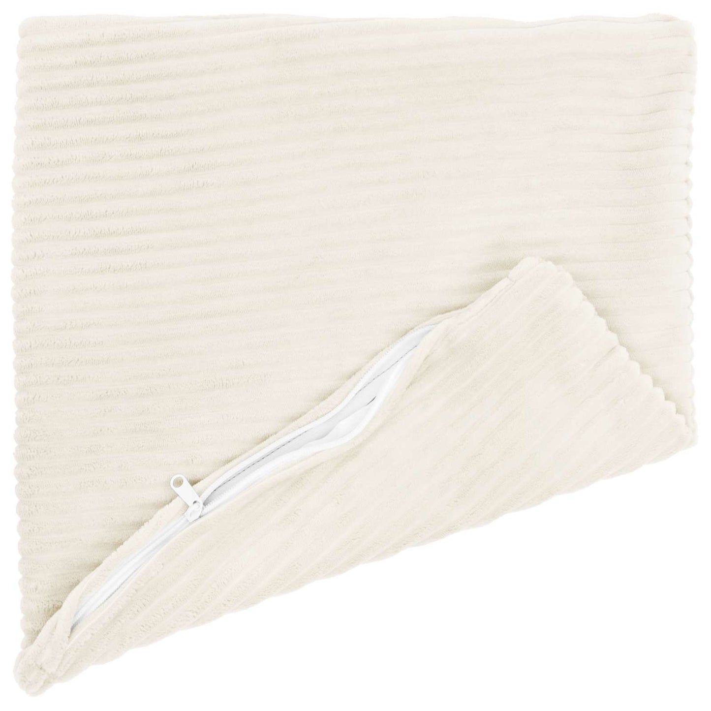 Cushion Cover 6 pcs HEERLEN Cream 50 x 50 cm Corduroy