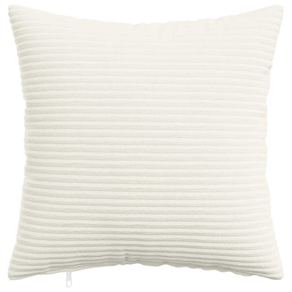 Cushion Cover 12 pcs HEERLEN Cream 50 x 50 cm Corduroy