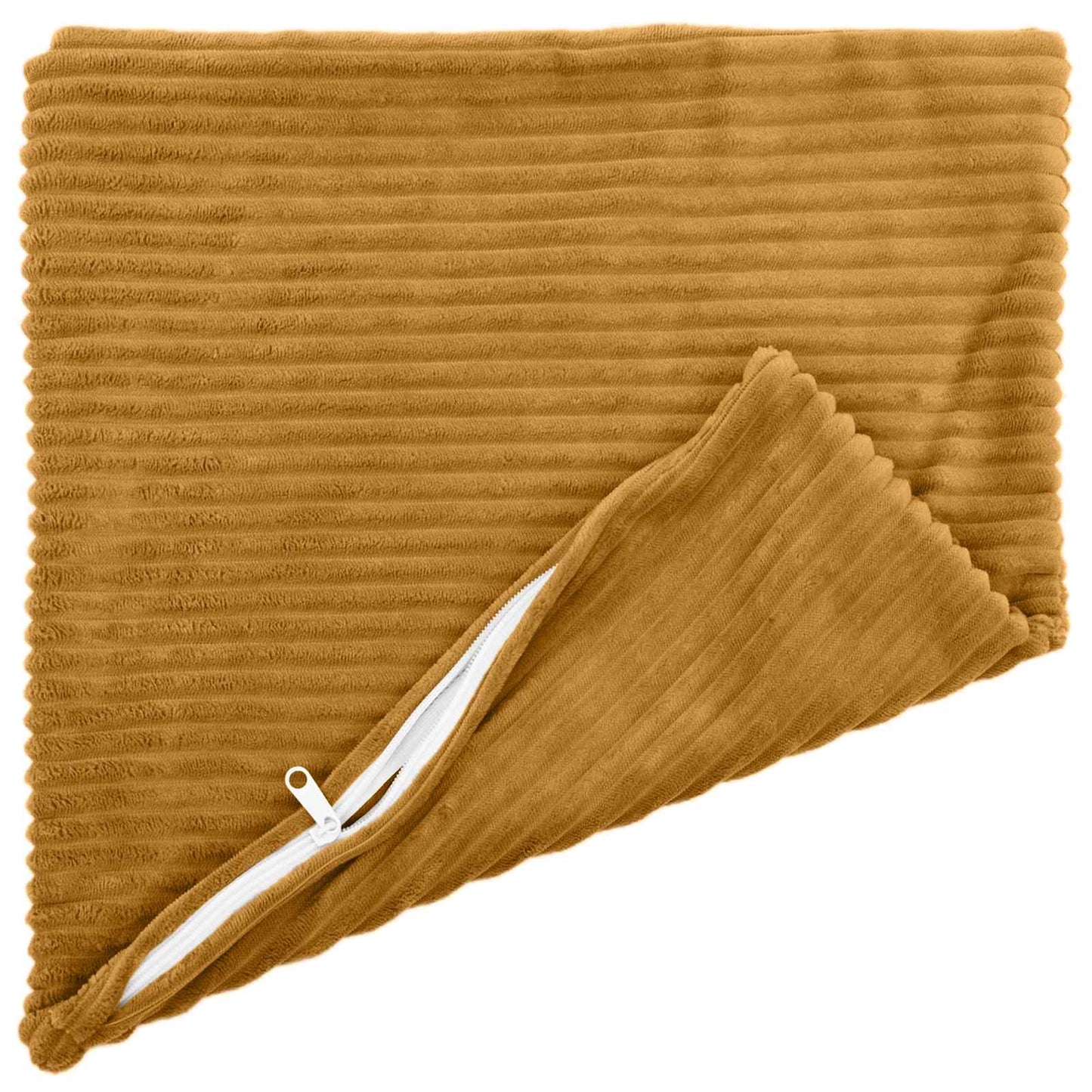Cushion Cover 12 pcs HEERLEN Yellow 50 x 50 cm Corduroy