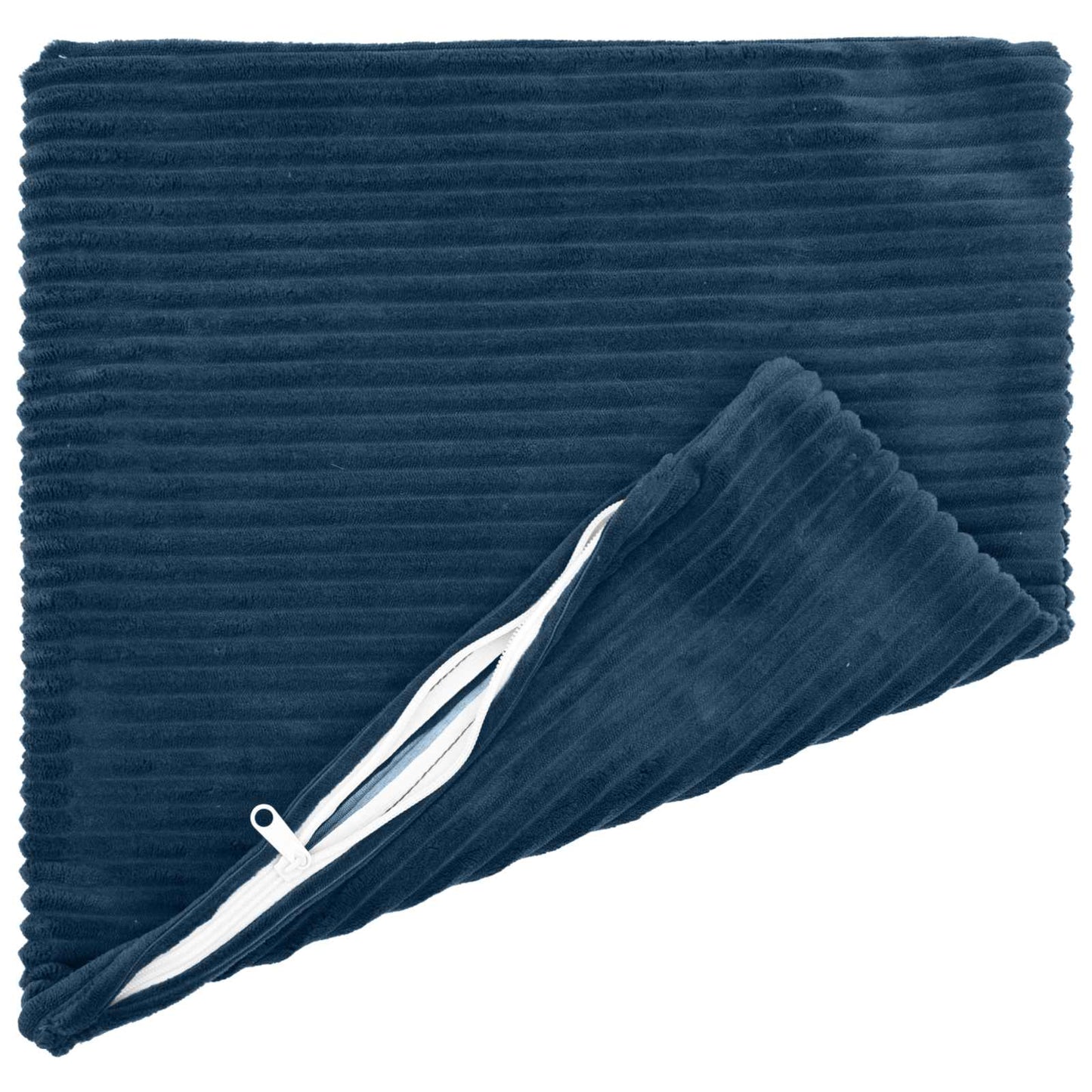 Cushion Cover 12 pcs HEERLEN Navy Blue 50 x 50 cm Corduroy