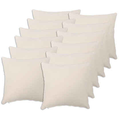 Cushion Cover 12 pcs HEERLEN Cream 50 x 50 cm Bouclé