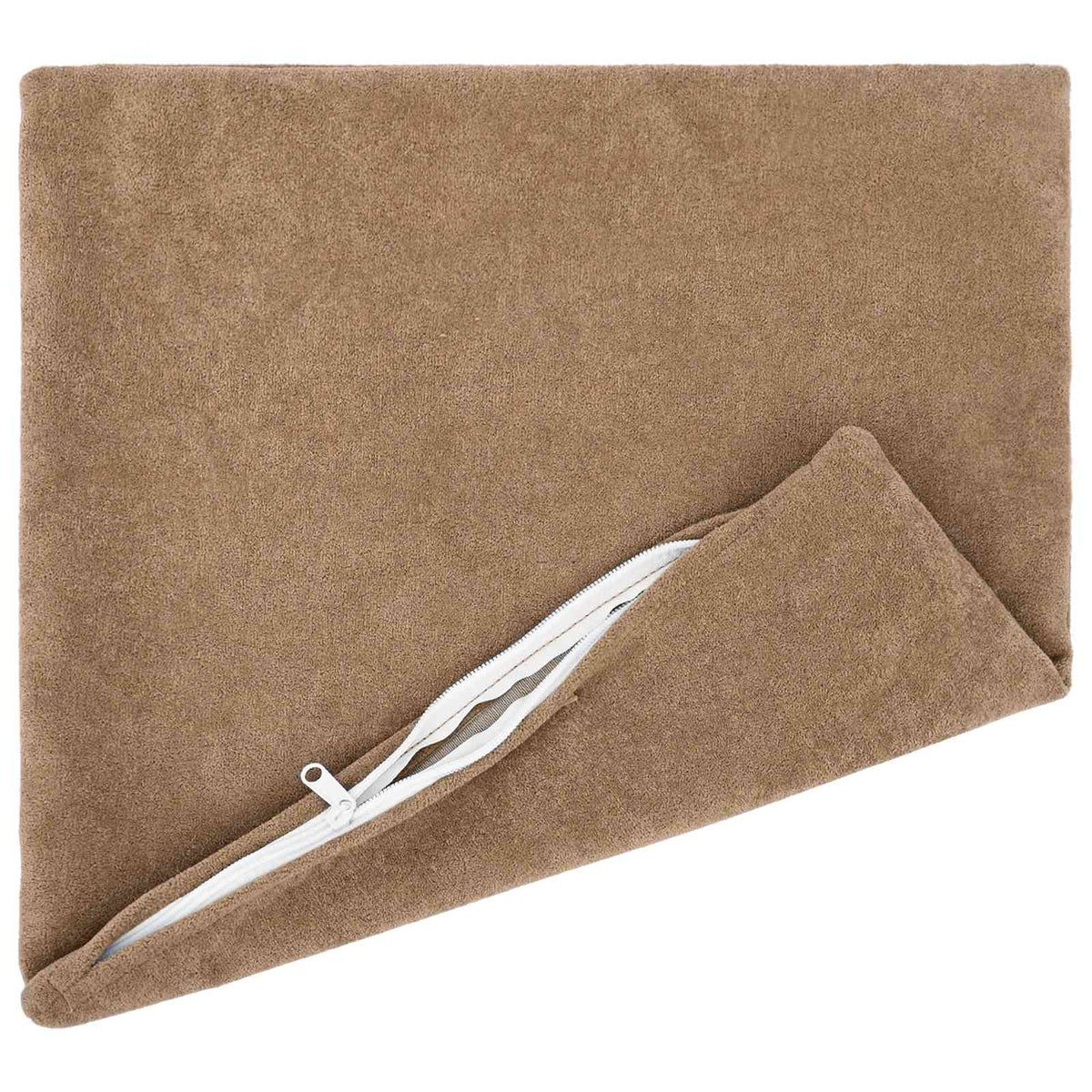 Cushion Cover 12 pcs HEERLEN Taupe 50 x 50 cm Microfiber Fleece