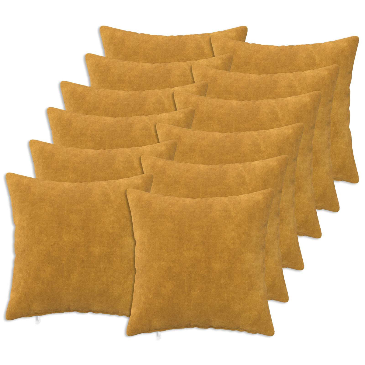 Cushion Cover 12 pcs HEERLEN Yellow 50 x 50 cm