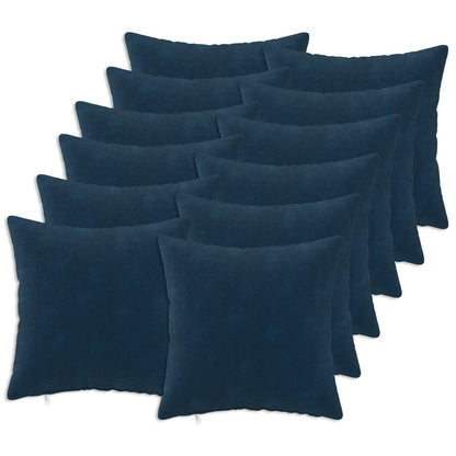 Cushion Cover 12 pcs HEERLEN Blue 50 x 50 cm Microfiber Fleece