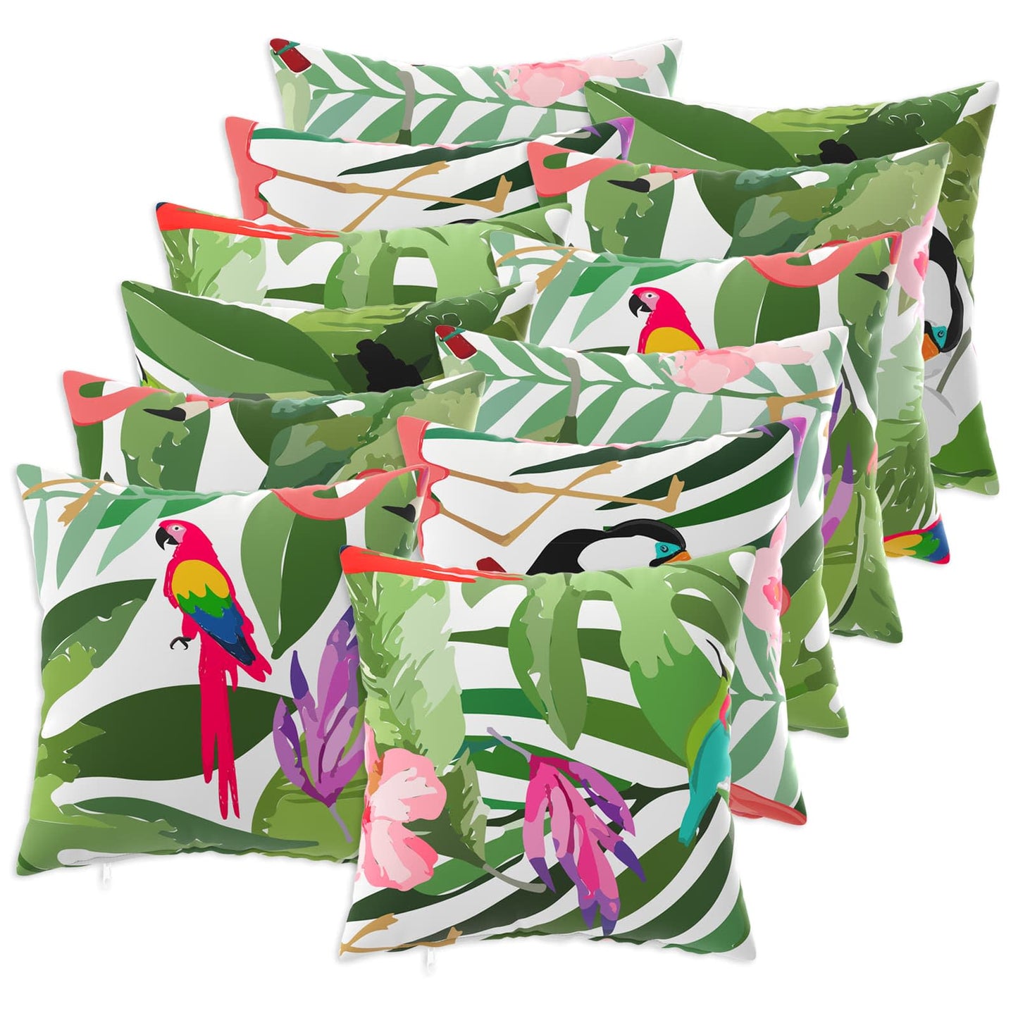 Cushion Cover 12 pcs HEERLEN Multicolour 50 x 50 cm Polyester