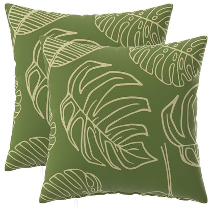 Cushion Cover 2 pcs HEERLEN Leaf Design 50 x 50 cm Polyester