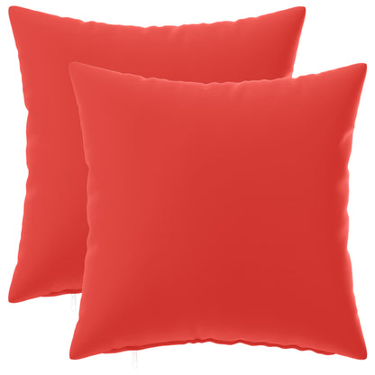 Cushion Cover 2 pcs HEERLEN Red 50 x 50 cm Polyester