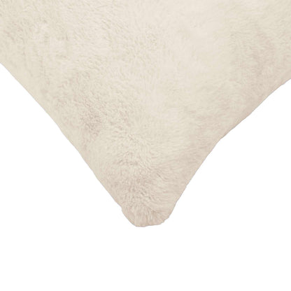 Cushion Cover 2 pcs HEERLEN White 50 x 50 cm Faux Rabbit Fur
