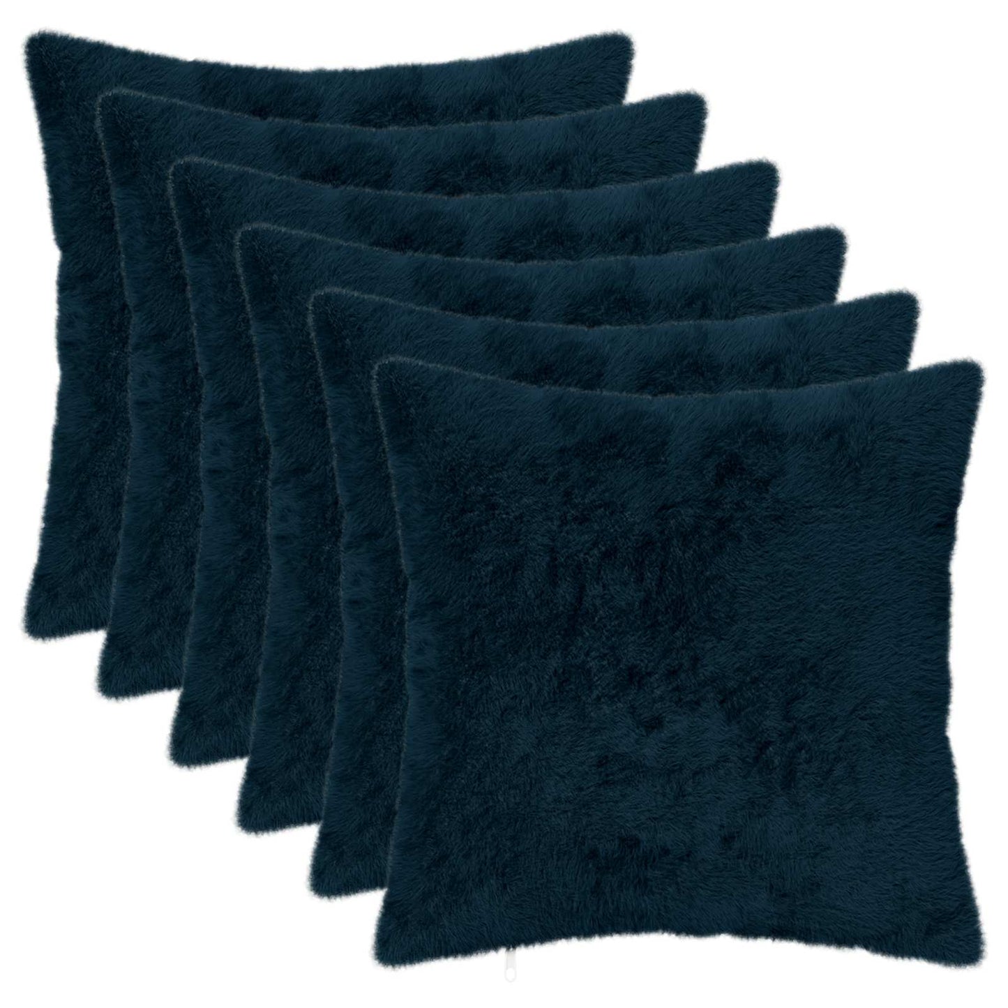 Cushion Cover 6 pcs HEERLEN Navy Blue 50 x 50 cm