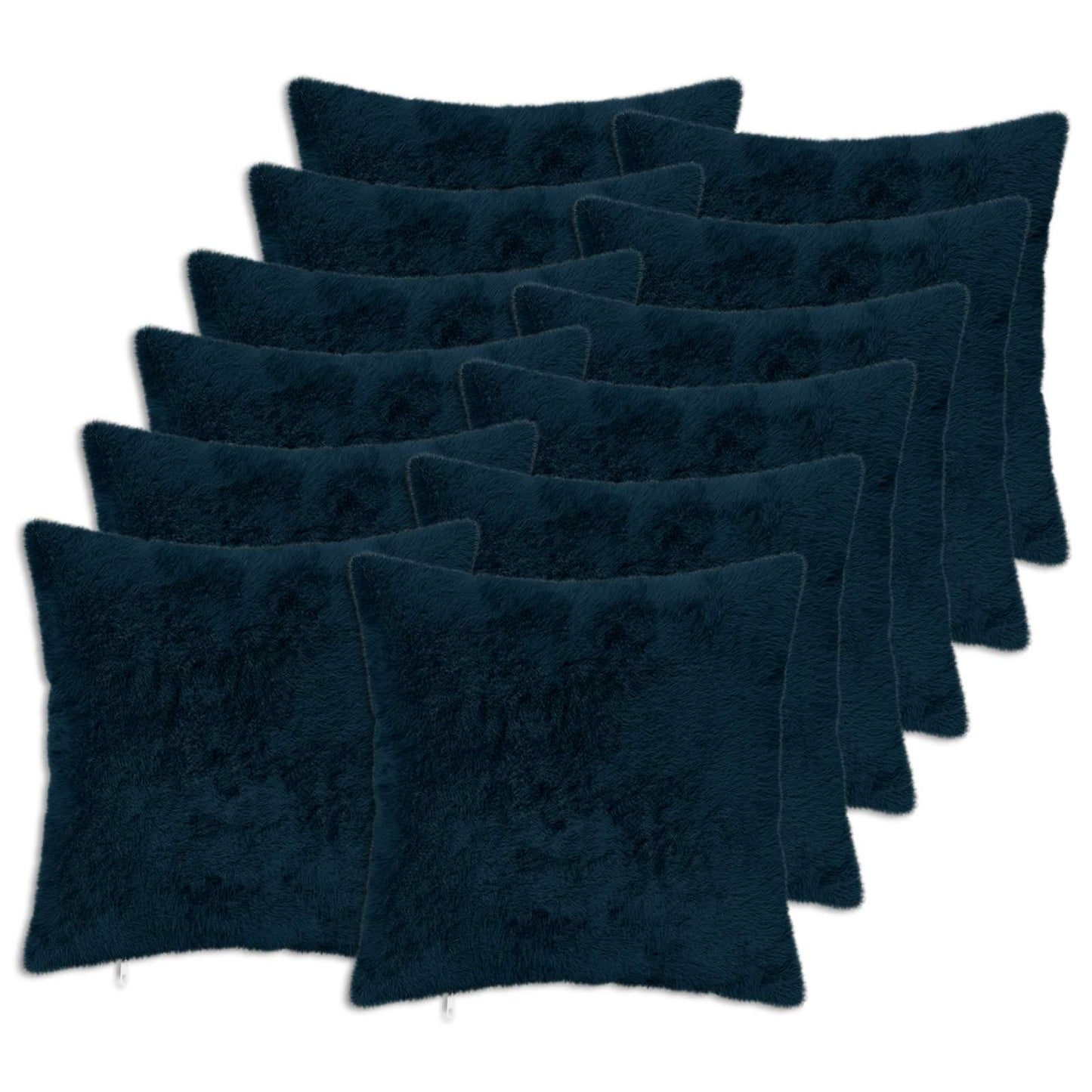 Cushion Cover 12 pcs HEERLEN Navy Blue 50 x 50 cm