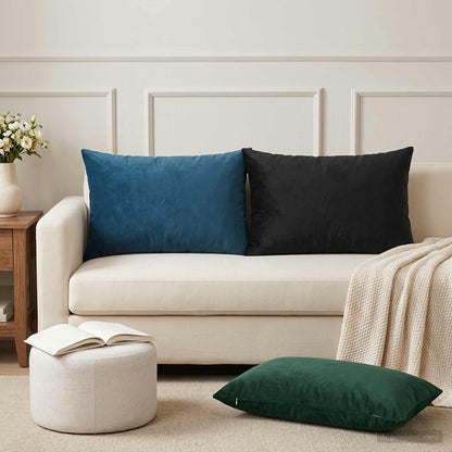 Cushion Cover 6 pcs HEERLEN Blue 50 x 75 cm Velvet