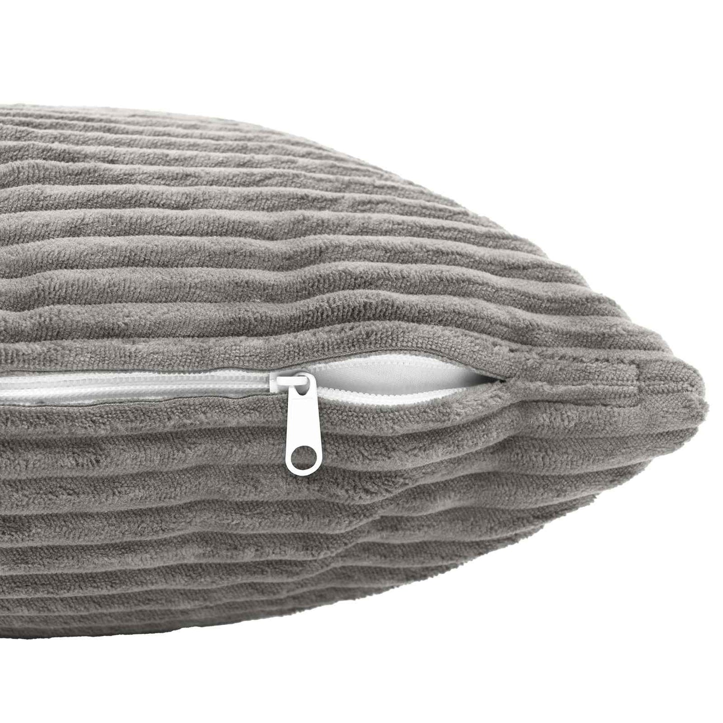 Cushion Cover 6 pcs HEERLEN Light Grey 50 x 70 cm Corduroy