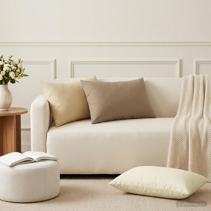 Cushion Cover 6 pcs HEERLEN Taupe 50 x 75 cm Polyester