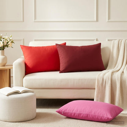 Cushion Cover 6 pcs HEERLEN Pink 50 x 75 cm Polyester