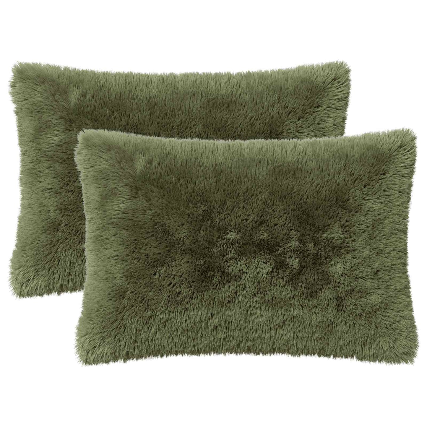 Cushion Cover 2 pcs HEERLEN Green 50 x 70 cm PV Fleece