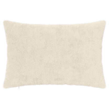 Cushion Cover 2 pcs HEERLEN White 50 x 70 cm Faux Rabbit Fur