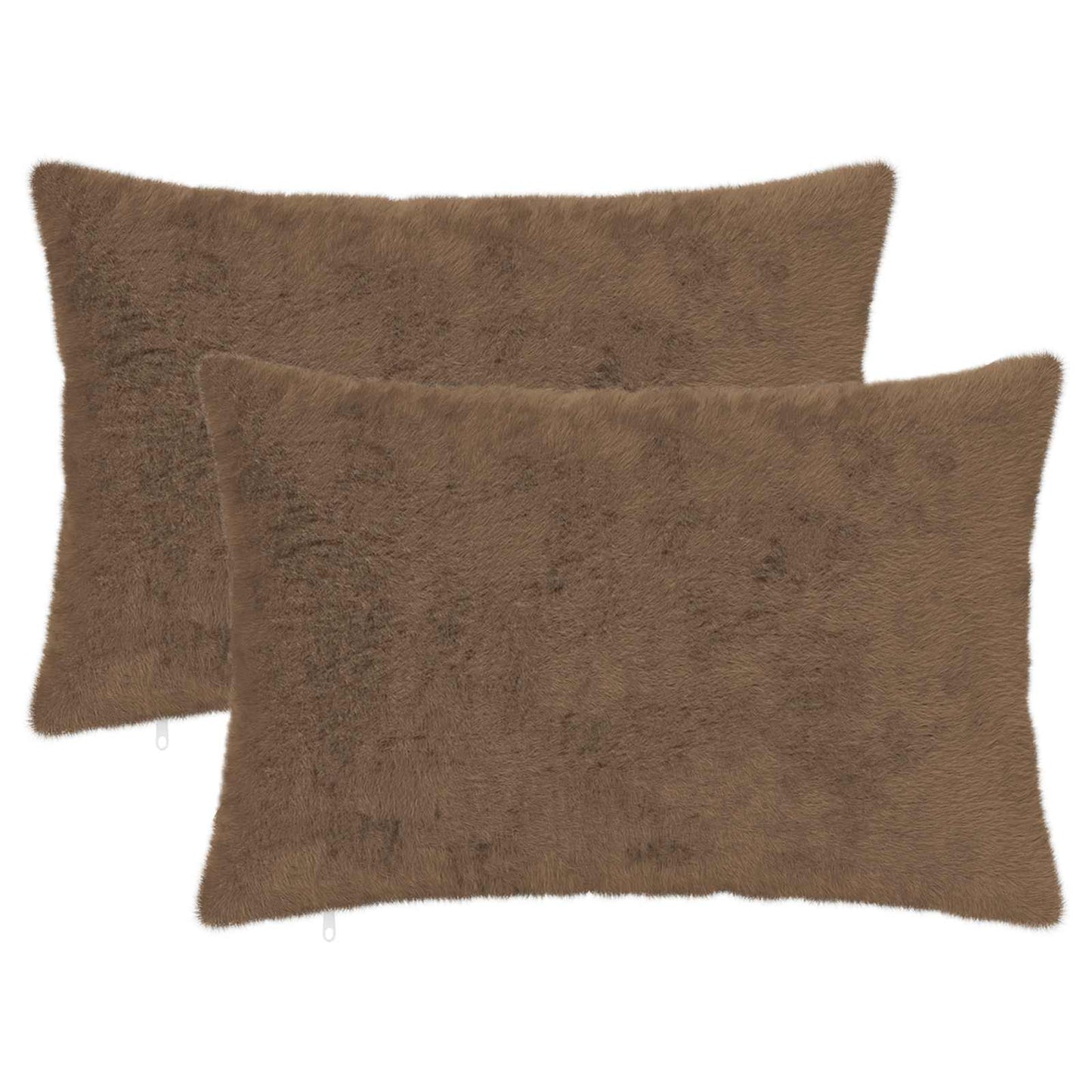 Cushion Cover 2 pcs HEERLEN Light Brown 50 x 70 cm