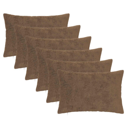 Cushion Cover 6 pcs HEERLEN Light Brown 50 x 70 cm
