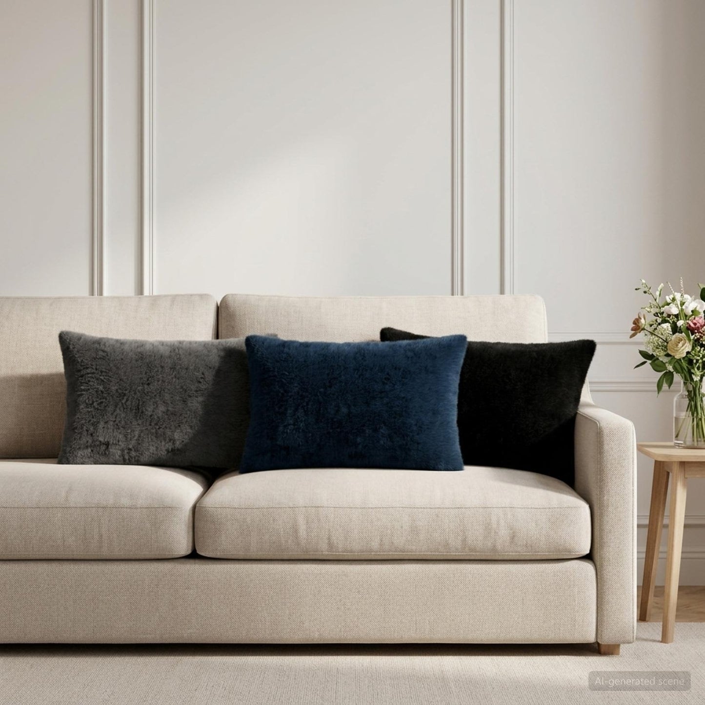 Cushion Cover 6 pcs HEERLEN Navy Blue 50 x 80 cm