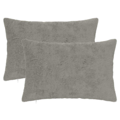 Cushion Cover 2 pcs HEERLEN Light Grey 50 x 70 cm