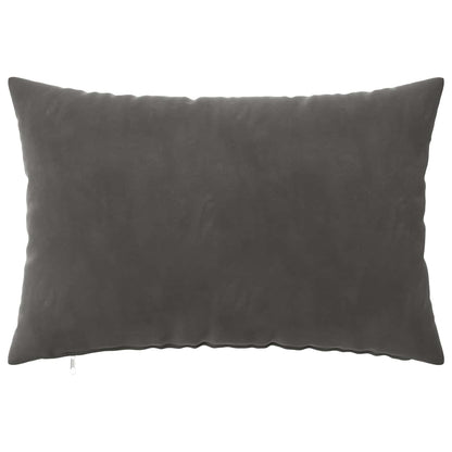 Cushion Cover 6 pcs HEERLEN Dark Grey 50 x 75 cm Velvet