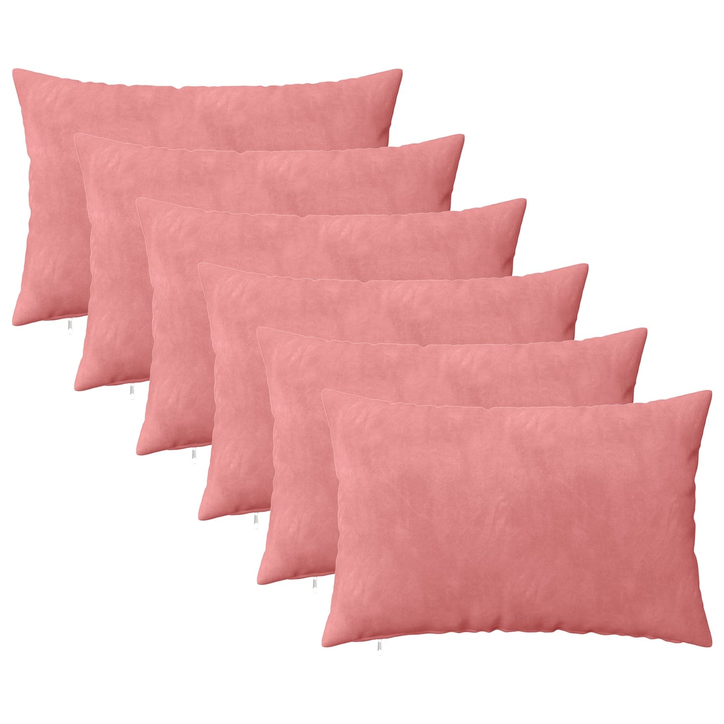 Cushion Cover 6 pcs HEERLEN Pink 50 x 75 cm Velvet