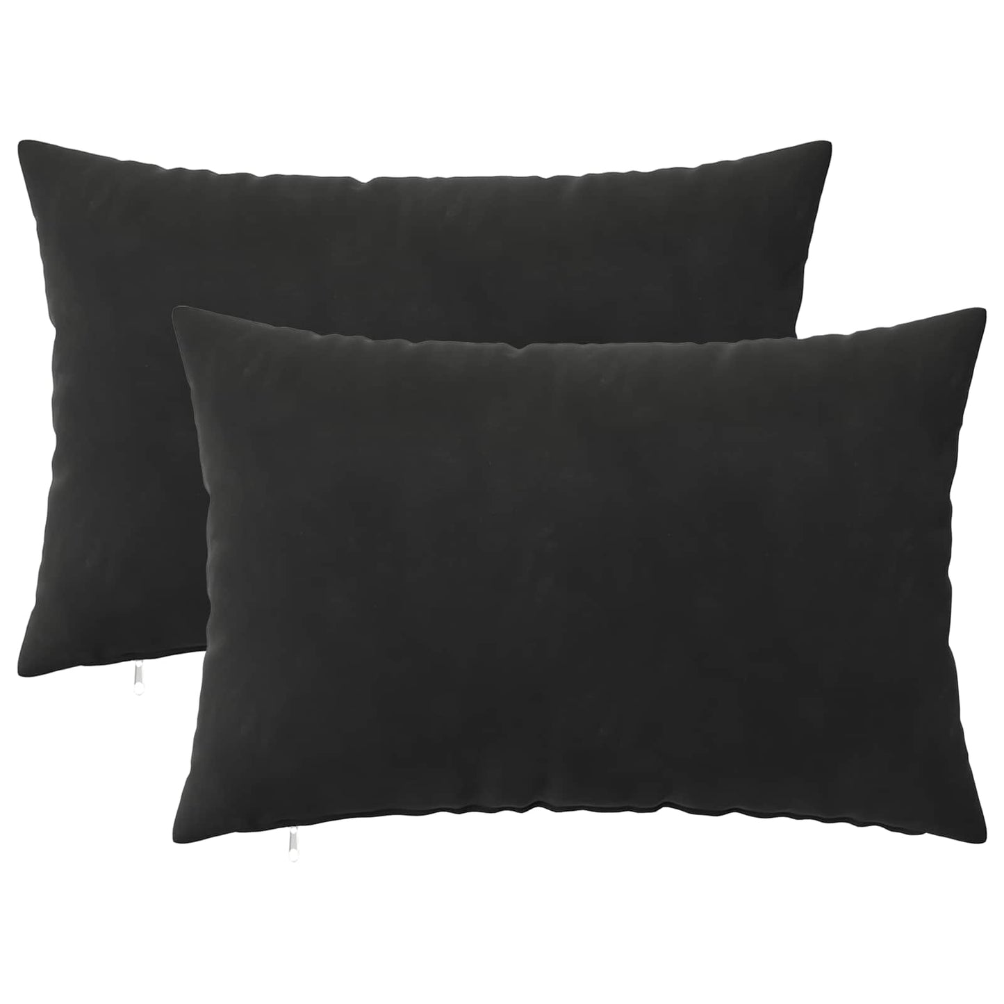 Cushion Cover 2 pcs HEERLEN Black 50 x 75 cm Velvet