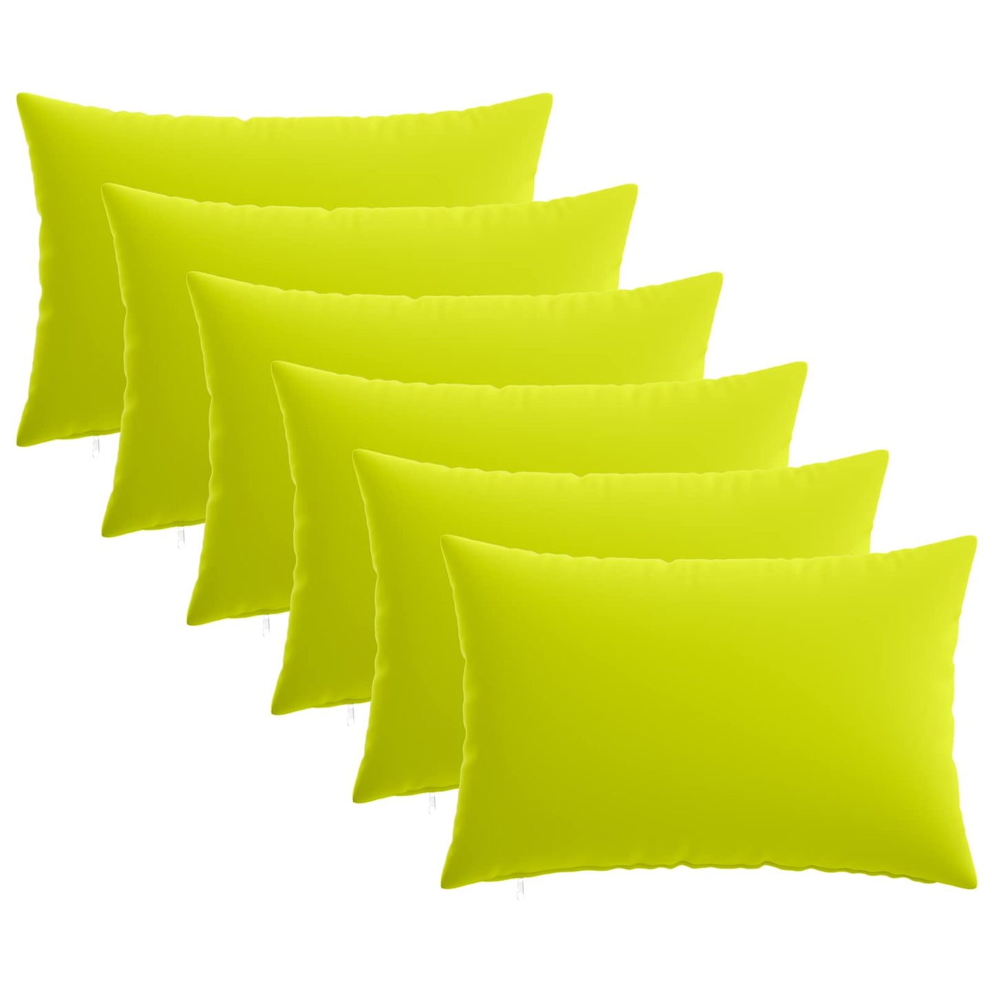 Cushion Cover 6 pcs HEERLEN Bright Green 50 x 75 cm Polyester