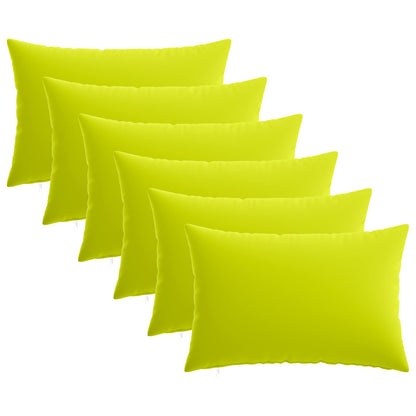 Cushion Cover 6 pcs HEERLEN Bright Green 50 x 75 cm Polyester