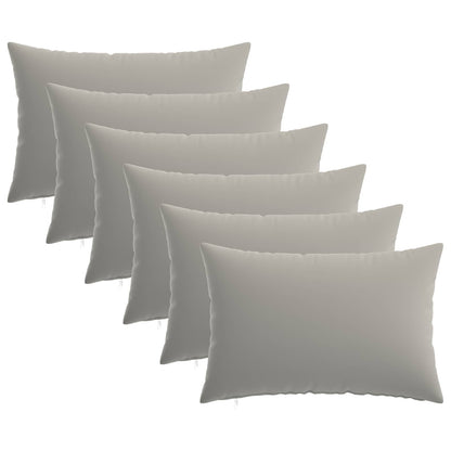 Cushion Cover 6 pcs HEERLEN Grey 50 x 75 cm Polyester