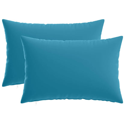 Cushion Cover 2 pcs HEERLEN Light Blue 50 x 75 cm Polyester