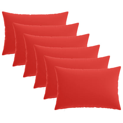 Cushion Cover 6 pcs HEERLEN Red 50 x 75 cm Polyester