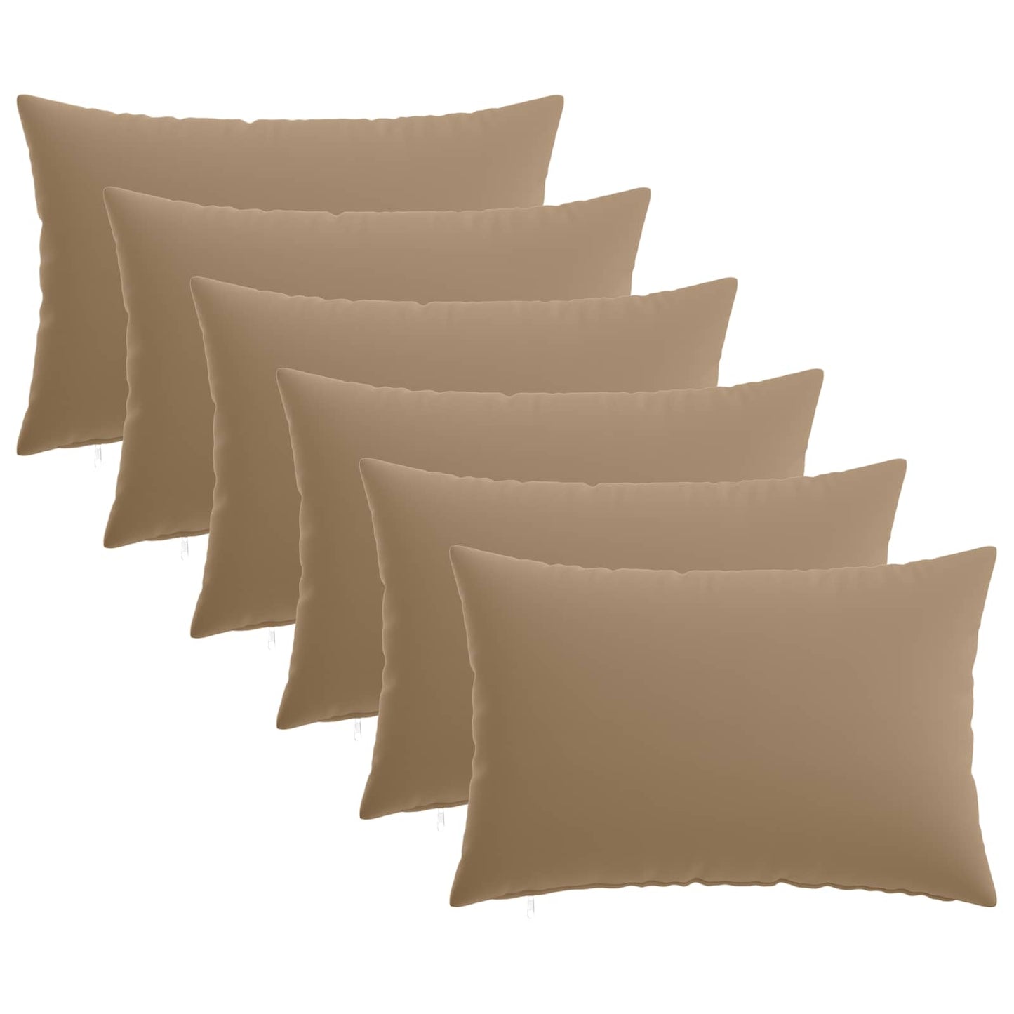 Cushion Cover 6 pcs HEERLEN Taupe 50 x 75 cm Polyester