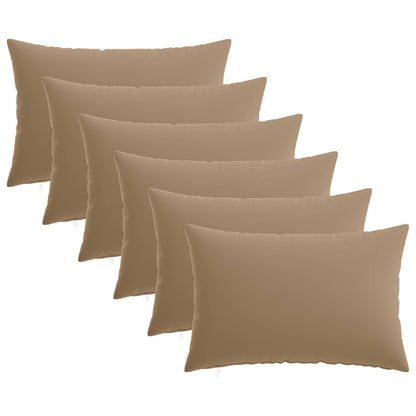 Cushion Cover 6 pcs HEERLEN Taupe 50 x 75 cm Polyester