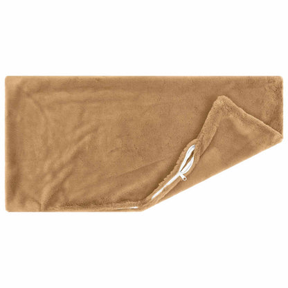 Cushion Cover 6 pcs HEERLEN Taupe 50 x 75 cm Faux Rabbit Fur