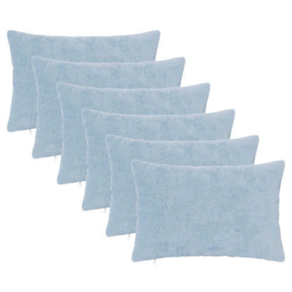 Cushion Cover 6 pcs HEERLEN Light Blue 50 x 75 cm