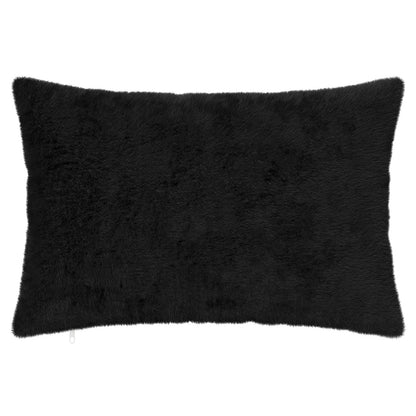 Cushion Cover 2 pcs HEERLEN Black 50 x 75 cm Faux Rabbit Fur