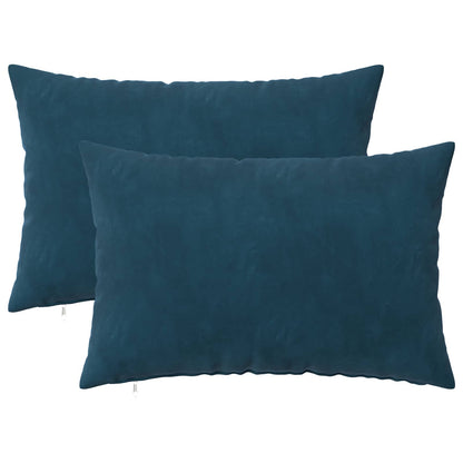 Cushion Cover 2 pcs HEERLEN Blue 50 x 80 cm Velvet