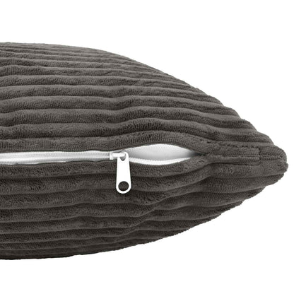Cushion Cover 6 pcs HEERLEN Dark Grey 50 x 80 cm Corduroy