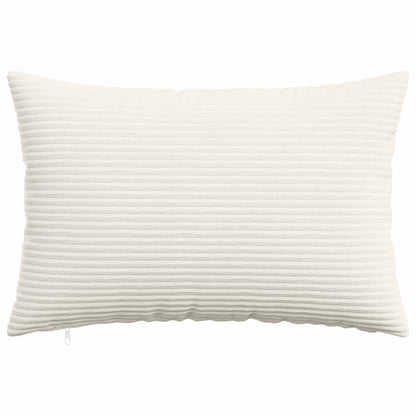 Cushion Cover 6 pcs HEERLEN Cream 50 x 80 cm Corduroy