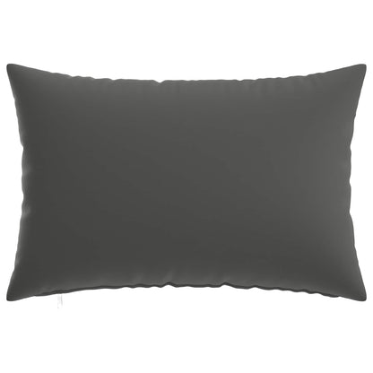 Cushion Cover 2 pcs HEERLEN Anthracite 50 x 80 cm Polyester