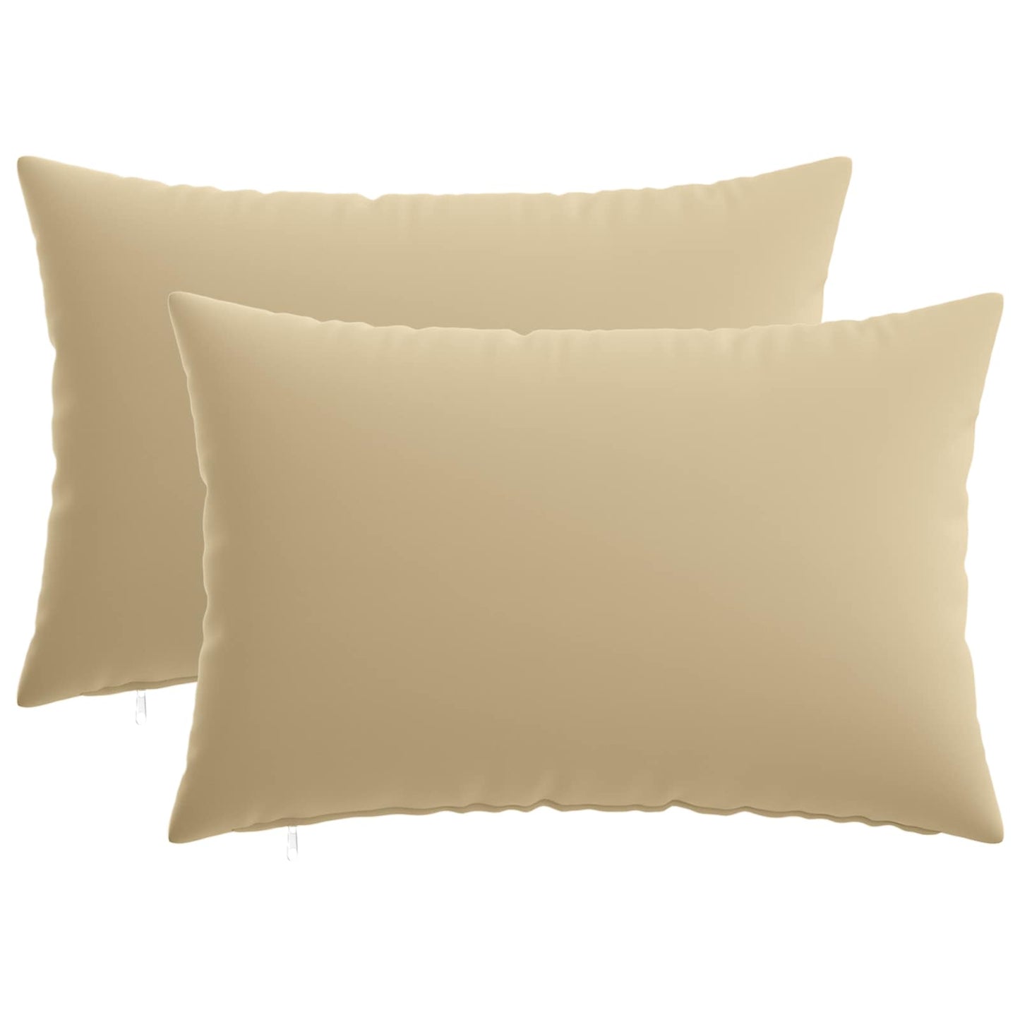 Cushion Cover 2 pcs HEERLEN Beige 50 x 80 cm Polyester
