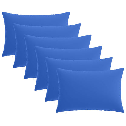 Cushion Cover 6 pcs HEERLEN Royal Blue 50 x 80 cm Polyester
