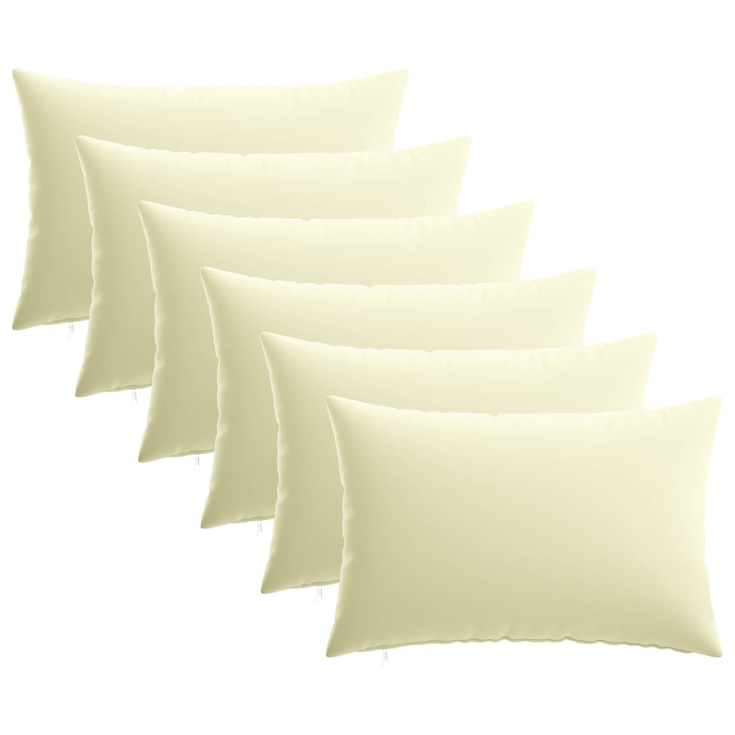 Cushion Cover 6 pcs HEERLEN Cream 50 x 80 cm Polyester