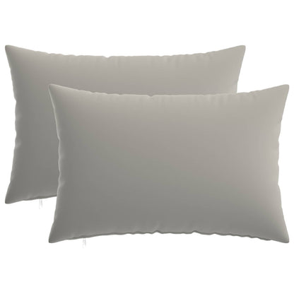Cushion Cover 2 pcs HEERLEN Grey 50 x 80 cm Polyester