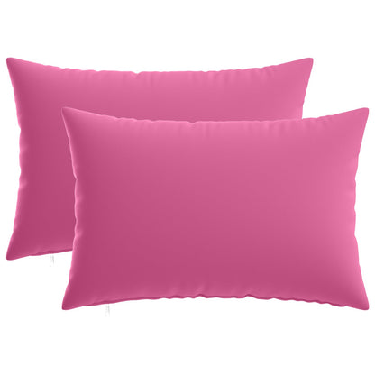 Cushion Cover 2 pcs HEERLEN Pink 50 x 80 cm Polyester