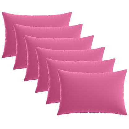 Cushion Cover 6 pcs HEERLEN Pink 50 x 80 cm Polyester